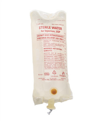 <del>5</del>1000 mL Sterile Water Solution Bag 